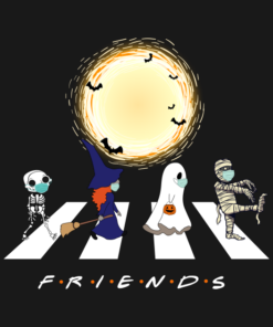 Cute Friends Halloween Road funny T shirt 2