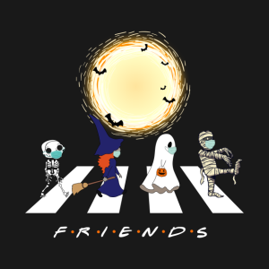 Cute Friends Halloween Road funny T shirt 2