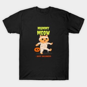 Cute Mummy Meow Happy Halloween t-shirt