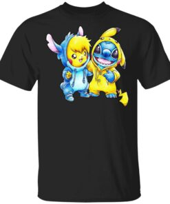 Cute Stitch Pokemon T Shirts 1