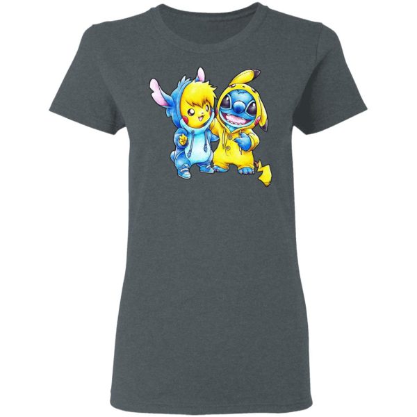 Cute Stitch Pokemon T-Shirts