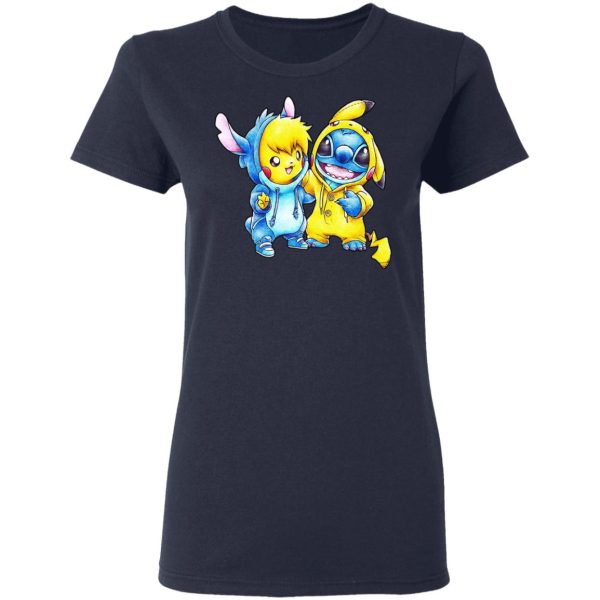 Cute Stitch Pokemon T-Shirts
