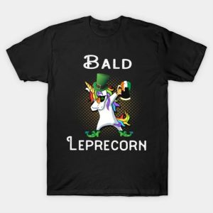 Dabbing Bald Leprecorn Beer Shamrock Leprechaun St Patrick’s St Paddy’s Day T-Shirt