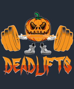 Deadlifts Weightlifting Pumpkin Gym Workout Halloween T-shirt 1 Deadlifts Weightlifting Pumpkin Gym Workout Halloween T shirt 2