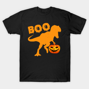 Dinosaur Boo Pumpkin Halloween T-shirt