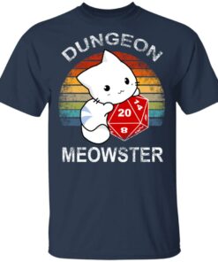 Dungeon Meowster Retro Vintage Funny Cat T Shirts Hoodies Sweater 1