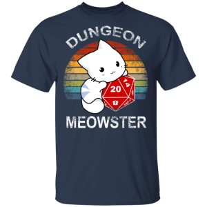 Dungeon Meowster Retro Vintage Funny Cat T Shirts Hoodies Sweater 1