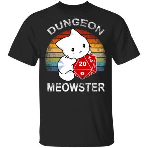 Dungeon Meowster Retro Vintage Funny Cat T Shirts Hoodies Sweater 11