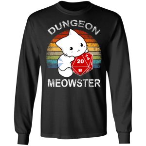 Dungeon Meowster Retro Vintage Funny Cat T Shirts Hoodies Sweater 5