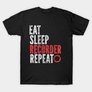 Eat sleep recorder repeat Halloween T-shirt