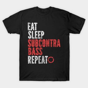 Eat sleep subcontra bass repeat Halloween T-shirt