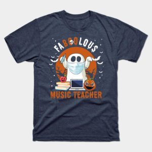 Faboolous Music Teacher Ghost Boo Funny Pun Halloween T Shirt 1