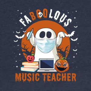 Faboolous Music Teacher Ghost Boo Funny Pun Halloween T Shirt 2