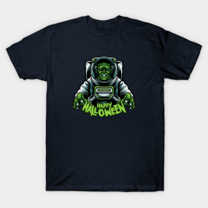 Frankenstein Astronaut Happy Halloween T shirt 1