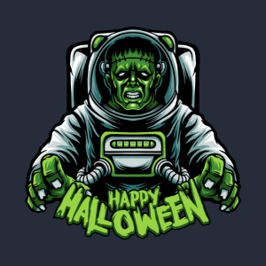 Frankenstein Astronaut Happy Halloween T shirt 2