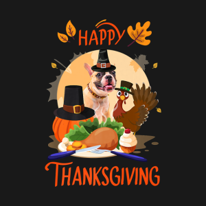 French bulldog Happy Thanksgiving Halloween T shirt 2