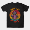 Funny Halloween What’s Up Witches Cat T-Shirt