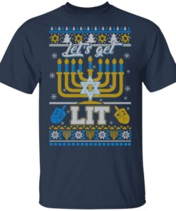 Funny Happy Hanukkah Chanukah Let’s Get Lit T-Shirts 2 Funny Happy Hanukkah Chanukah Let's Get Lit T Shirts 11