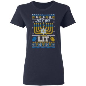 Funny Happy Hanukkah Chanukah Let's Get Lit T Shirts 3