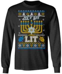 Funny Happy Hanukkah Chanukah Let’s Get Lit T-Shirts 8 Funny Happy Hanukkah Chanukah Let's Get Lit T Shirts 5
