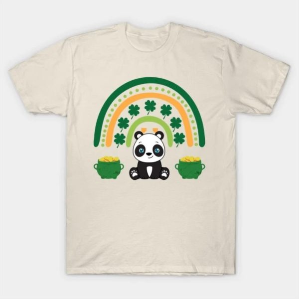 Funny st Patricks day cute Panda shirt