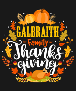 Galbraith Family Thanksgiving Turkey Wheat Pumpkin Halloween T shirt 2