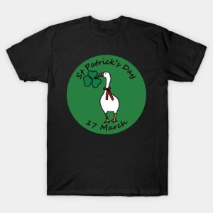 Gaming Goose with Shamrock St Patricks Day T-Shirt