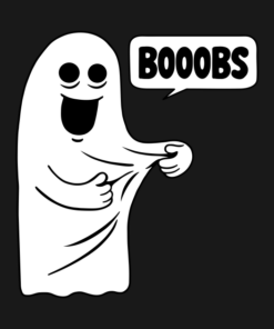 Ghost Boobs Halloween T shirt 2