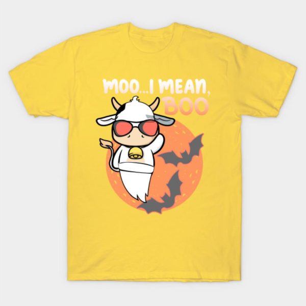 Ghost Cow Halloween Moo T-shirt