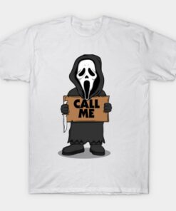 Ghostface call me Halloween T shirt 1