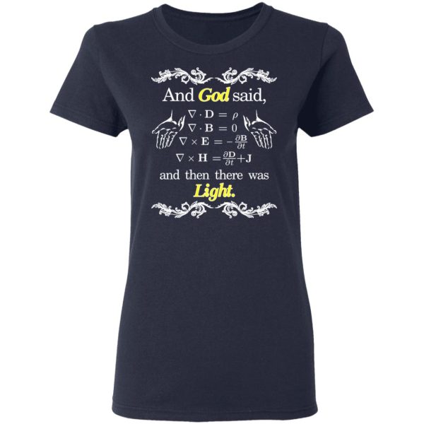 God Said Maxwell Equations Christian Physics Nerd T-Shirts, Hoodies, Sweatshirt