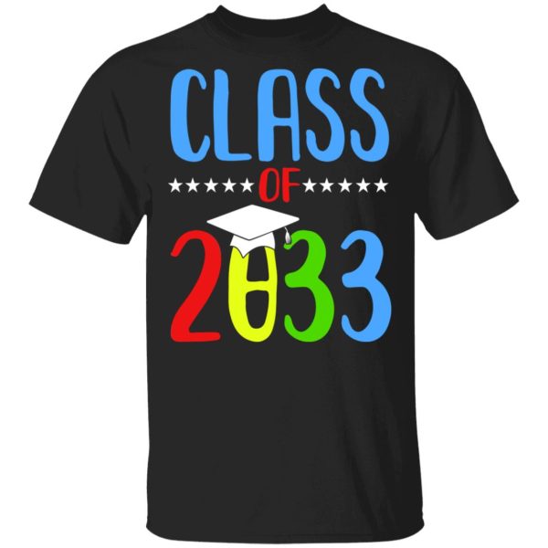 Grow With Me First Day Of School Class Of 2033 Youth T-Shirts