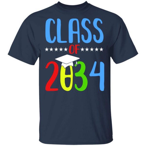 Grow With Me First Day Of School Class Of 2034 Youth T-Shirts