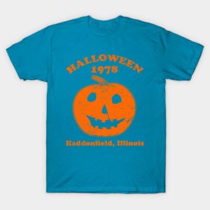 Halloween 1978 holiday spooky gift myers pumpkin haddonfield Illinois Halloween T-Shirt