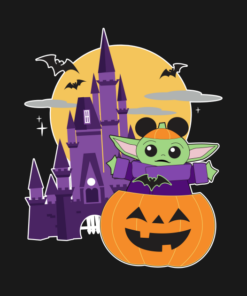 Halloween Castle and Baby Yoda T-shirt 1 Halloween Castle and Baby Yoda T shirt 2