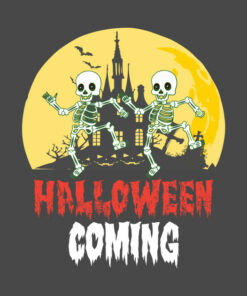 Halloween Coming Skeleton T shirt 2
