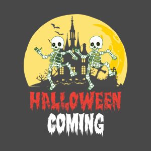 Halloween Coming Skeleton T shirt 2