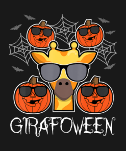 Halloween Giraffe with glasses pumpkin for Halloween Party T-shirt 1 Halloween Giraffe with glasses pumpkin for Halloween Party T shirt 2