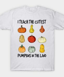 Halloween I teach the cutest pumpkins in the land t shirt 1