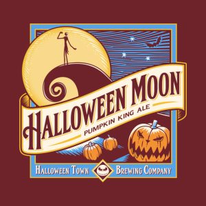 Halloween Moon Pumpkin king ale Jack Skellington T shirt 2