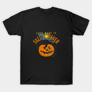 Halloween Pumpkin Cat Let’s Make It Fall Forever T-shirt