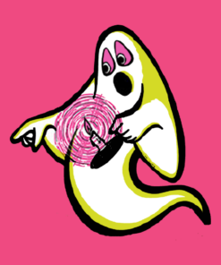 Halloween Retro Ghost T shirt 2