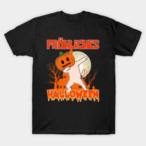 Halloween Spooky dog pumpkin dabbing Frohliches t-shirt