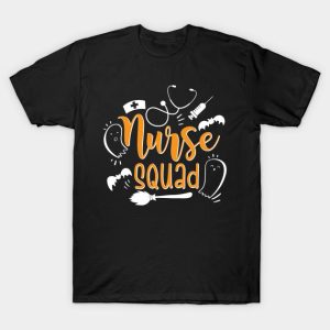 Halloween Women Nurse squad Halloween costume t-shirt