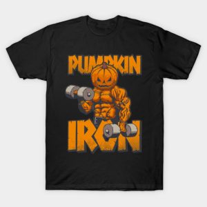 Halloween Workout Pumpkin Iron Bodybuilder Fitness T-shirt