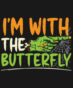 Halloween Zombie hand Im with the butterfly shirt 2