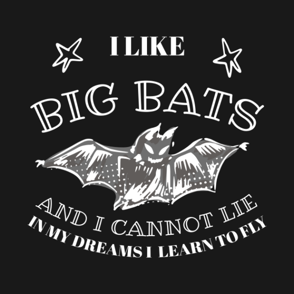 Halloween bat I like big bats and I cannot lie in my dreams I learn to fly T-shirt