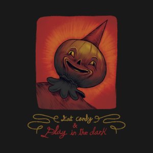 Halloween eat candy and play in the dark T shirt 2