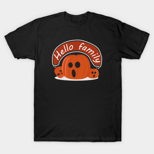 Halloween funny pumpkins hello family T-shirt