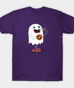 Halloween ghost candy t shirt 1
